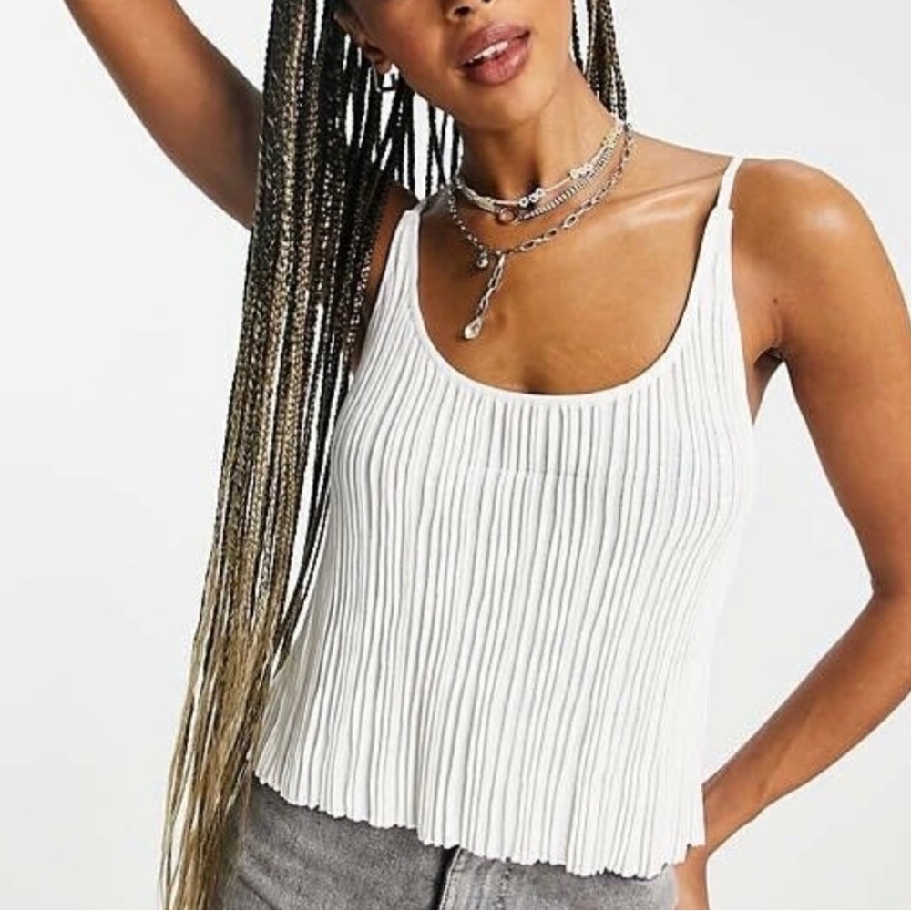 NWT {Free People} Ribbed Cami Crop Top - XS